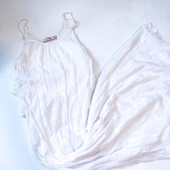 Nanette Lepore Calcutta Cotton Voile Lace Up Tassel Swim Cover Up Maxi Dress SM - Picture 7 of 12